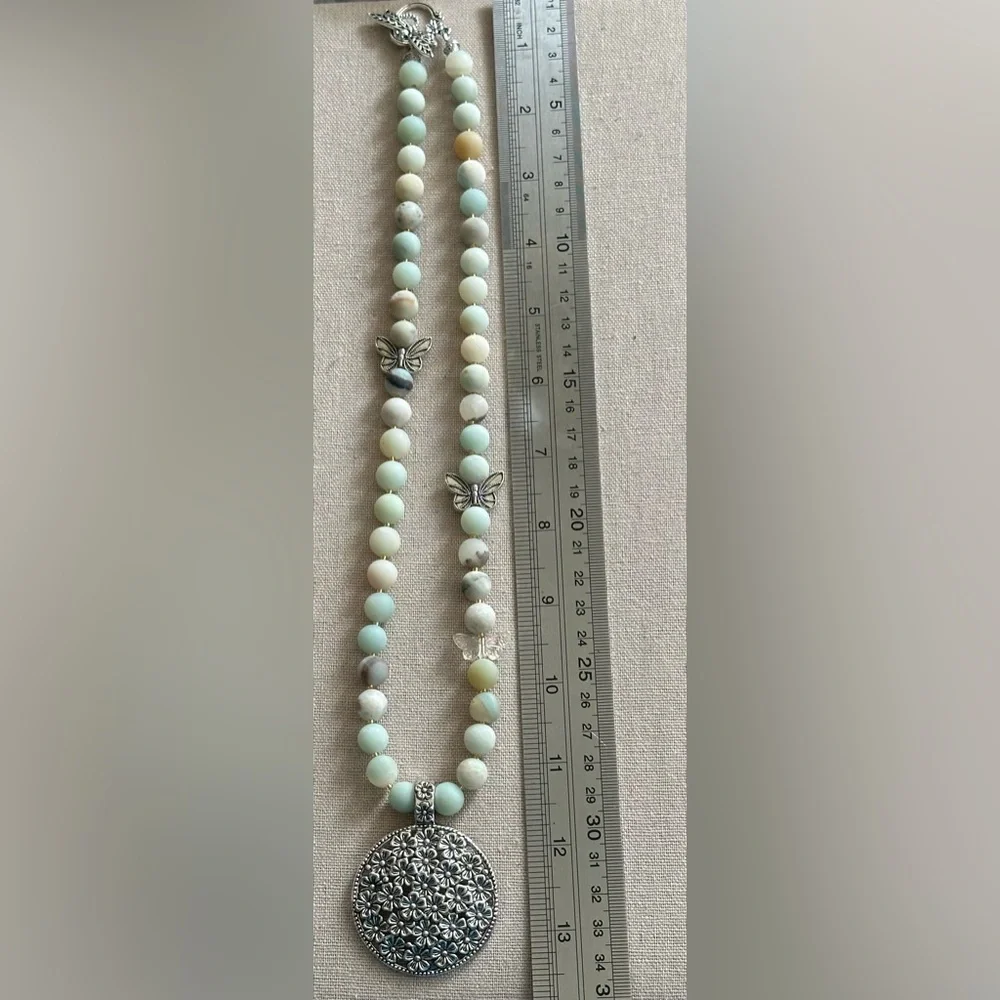 26-1/2 inch Amazonite bead necklace NWOT - Picture 13 of 13